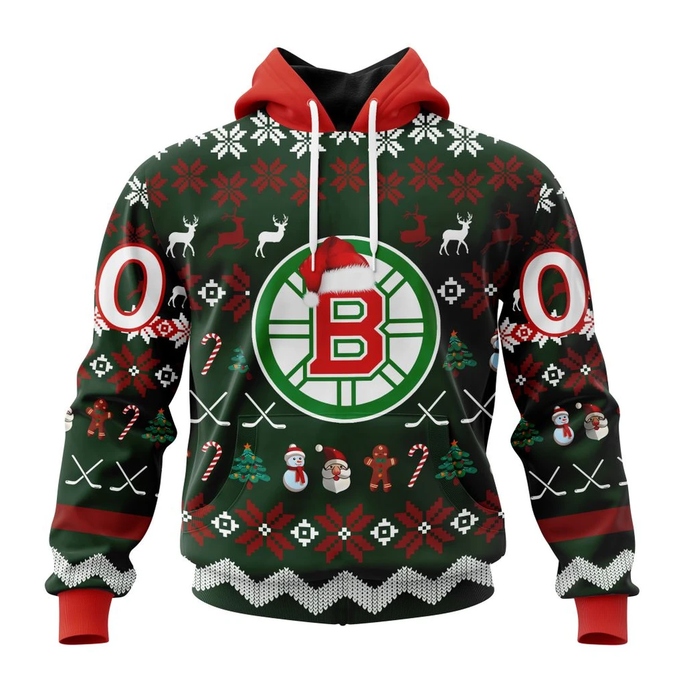 Boston Bruins Specialized Unisex Christmas Is Coming All Over Print Hoodie Style 93590