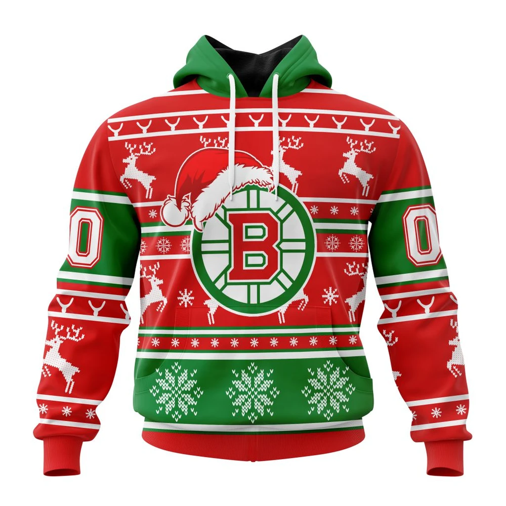 Boston Bruins Specialized Unisex Christmas Is Coming All Over Print Hoodie Style 94473