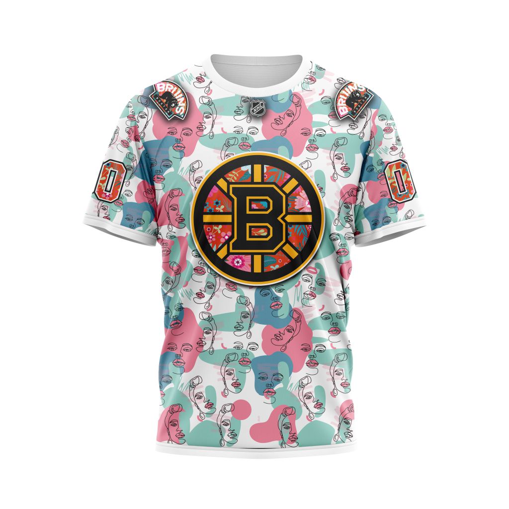 Boston Bruins Specialized Women ArtWork For Mother Day Personalized Name And Number T-Shirt Oregontrailrvpk Shirt