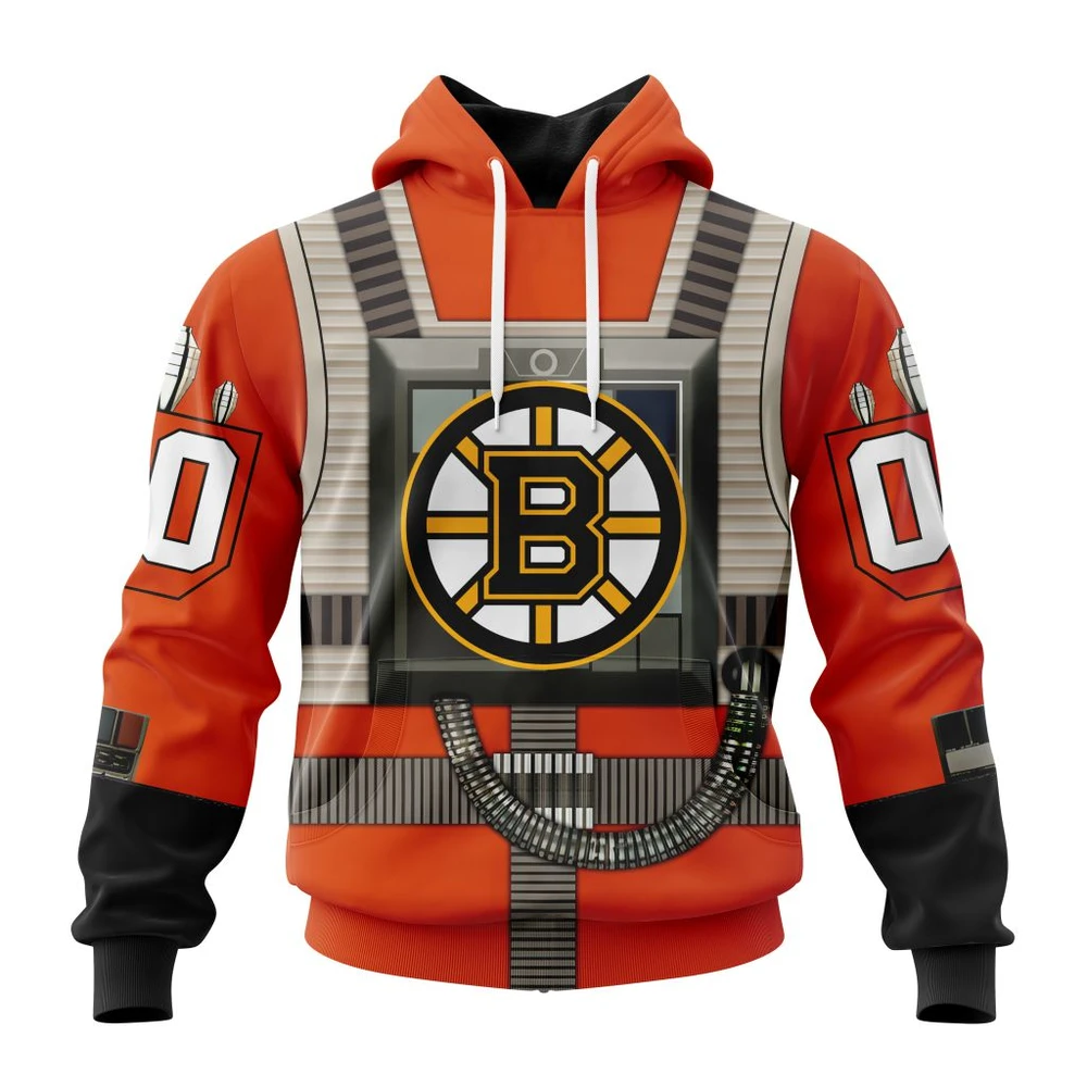 Boston Bruins Star Wars Rebel Pilot Design All Over Print Hoodie Style 37392