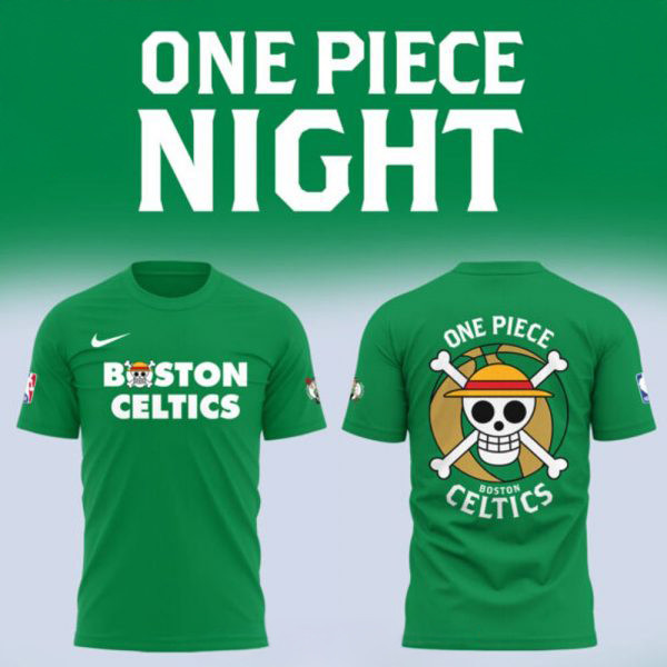 Boston Celtics x One Piece Performance T-Shirt For Basketball Fan Oregontrailrvpk Shirt