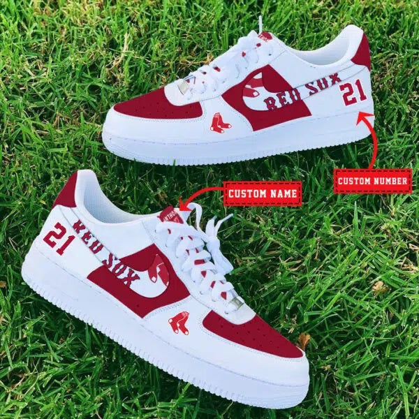 Boston Red Sox MLB Air Low-Top Sneakers Shoes For Men And Women