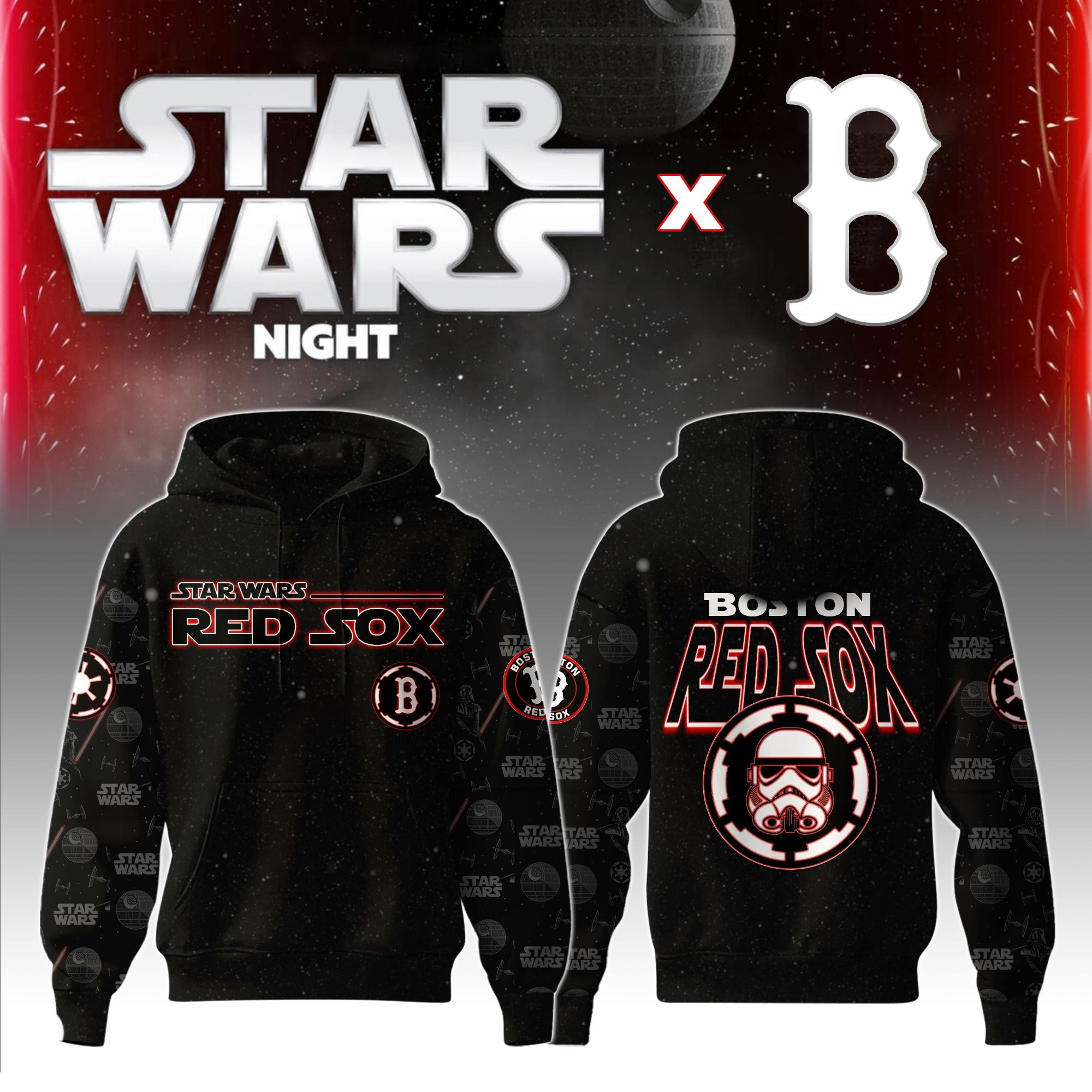 Boston Red Sox MLB x Star War Night Hoodie 2025 Best
