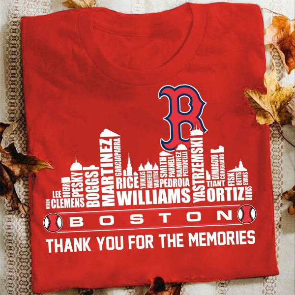 Boston Red Sox Thank You For Memories T-Shirt Best Gifts For Red Sox Fans Oregontrailrvpk Shirt