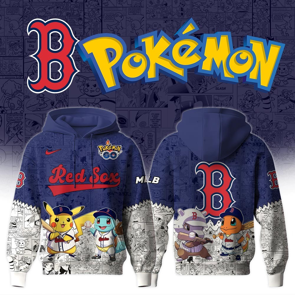 Boston Red Sox X Pok mon Go Hoodie MLB Merch Best Fans