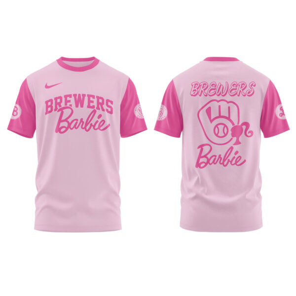 Brewers x Barbie Night Game T-Shirt Gift Ideas For Baseball Players Oregontrailrvpk Shirt