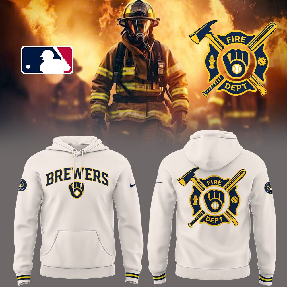 Brewers x Firefighter Appreciation Night Hoodie Gift For Baseball Lover