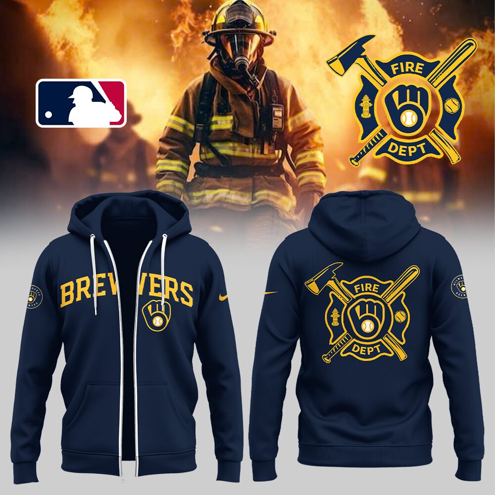 Brewers x Firefighter Appreciation Night Zip-Hoodie Baseball