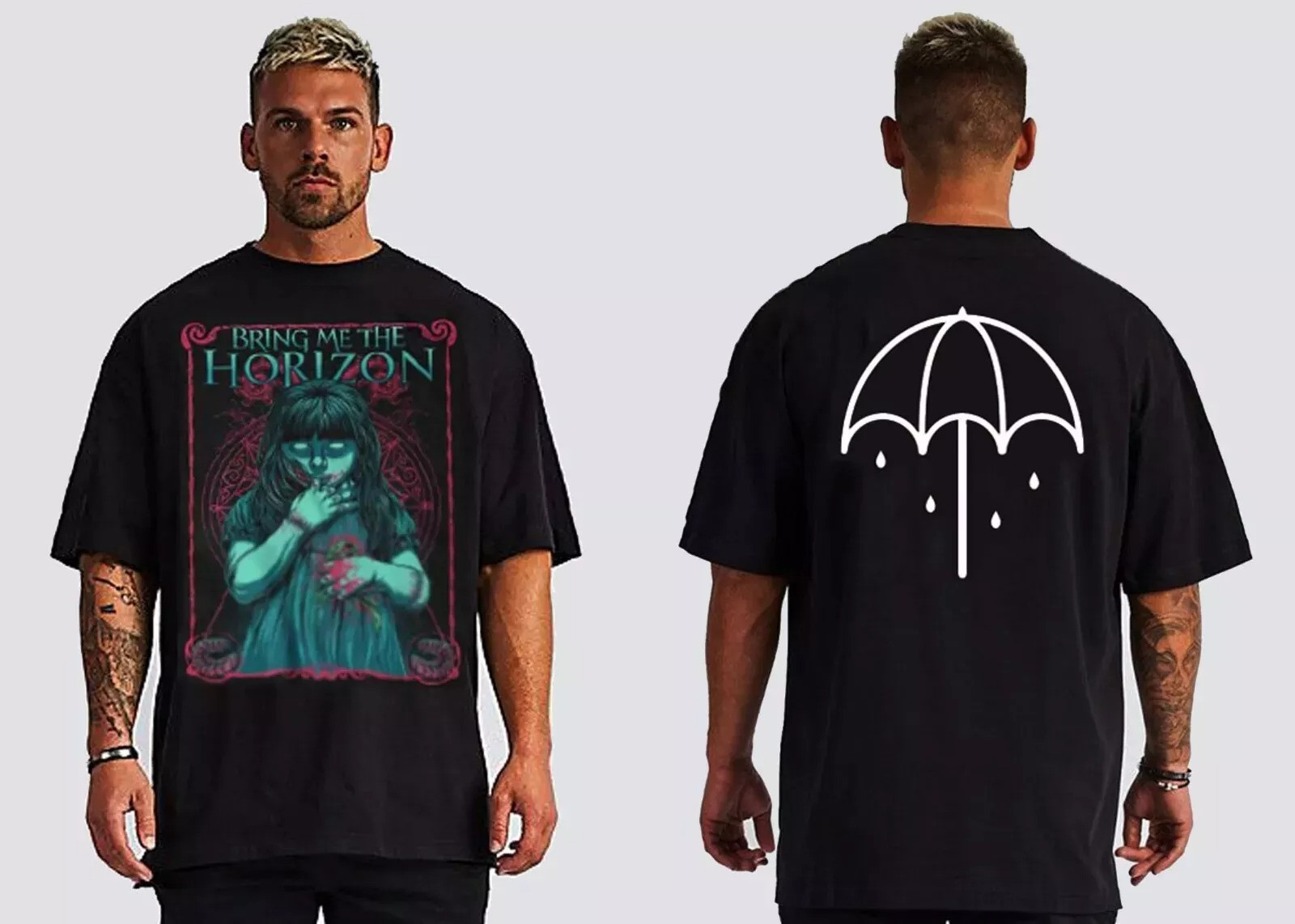 Bring Me The Horizon Turquoise Girl Black T-Shirt Oregontrailrvpk Shirt