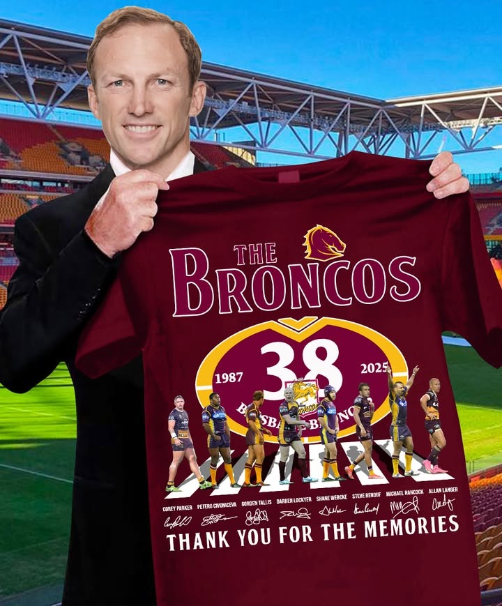 Brisbane Broncos 38th Anniversary 1987-2025 T-Shirt Best Gifts For Football Fans Oregontrailrvpk Shirt