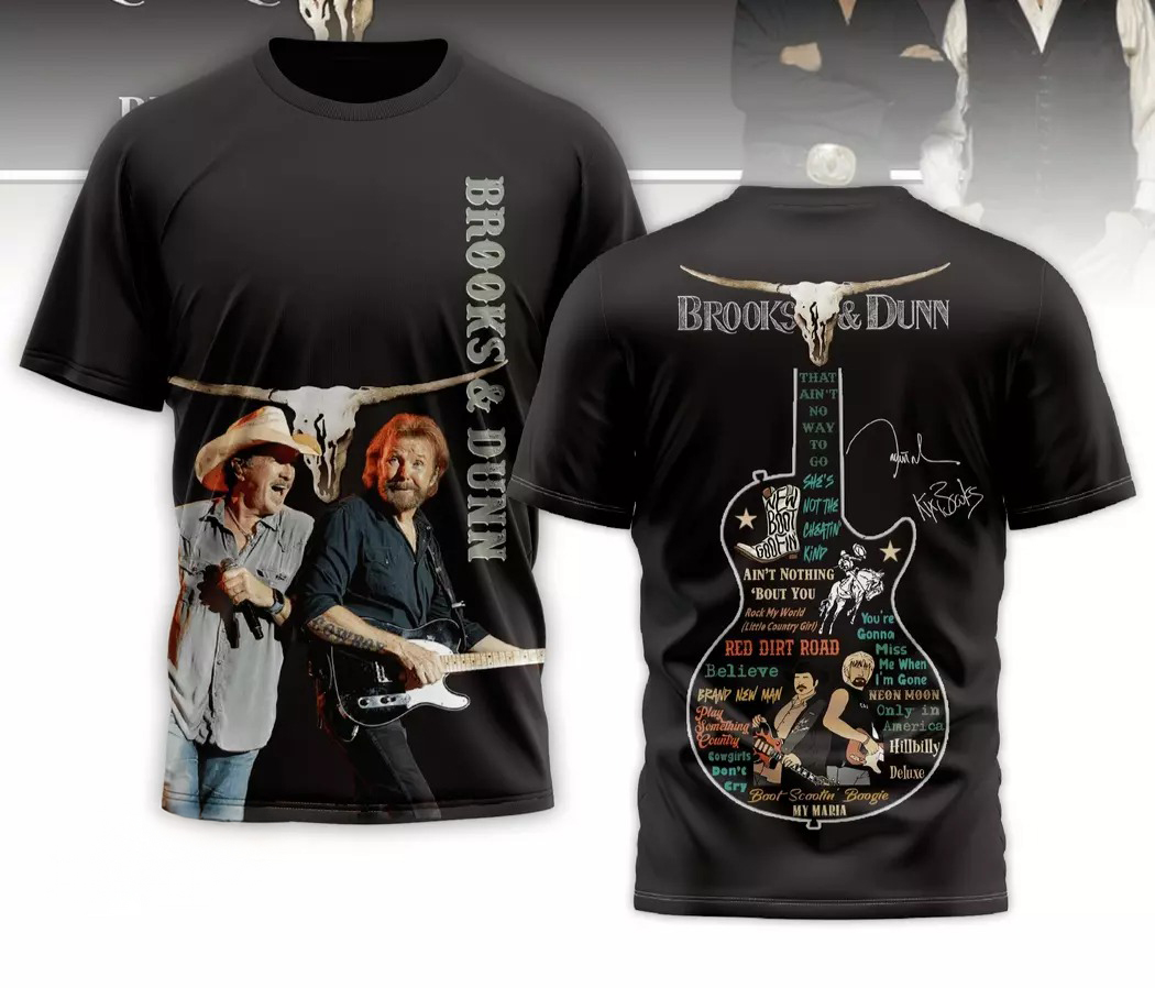 Brooks And Dunn Red Dirt Road 3D T-Shirt Birthday Oregontrailrvpk Shirt