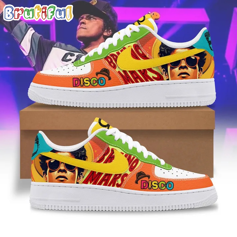 Bruno Mars Disco Air Force 1 Shoes Sneaker