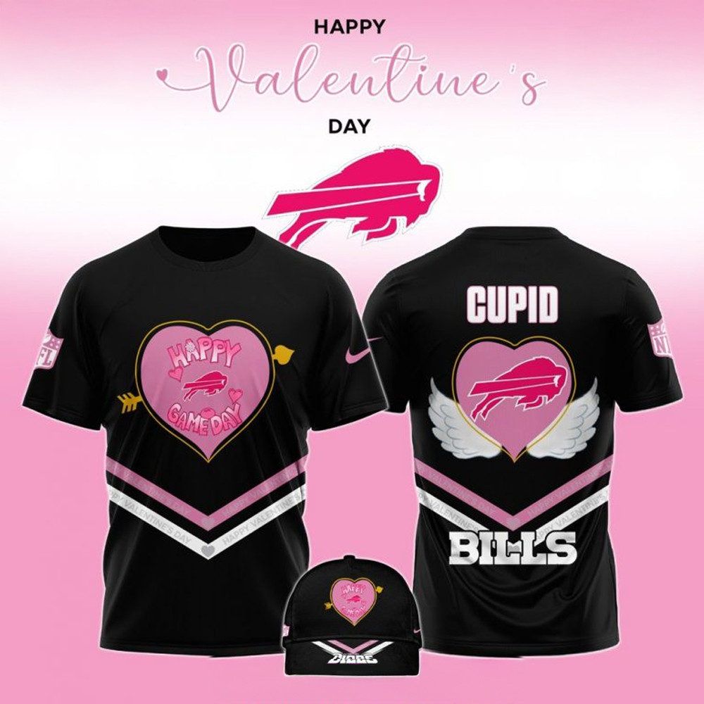 Buffalo Bills Happy Valentine Game Day 2025 T-Shirt Presents For Football Fans Oregontrailrvpk Shirt