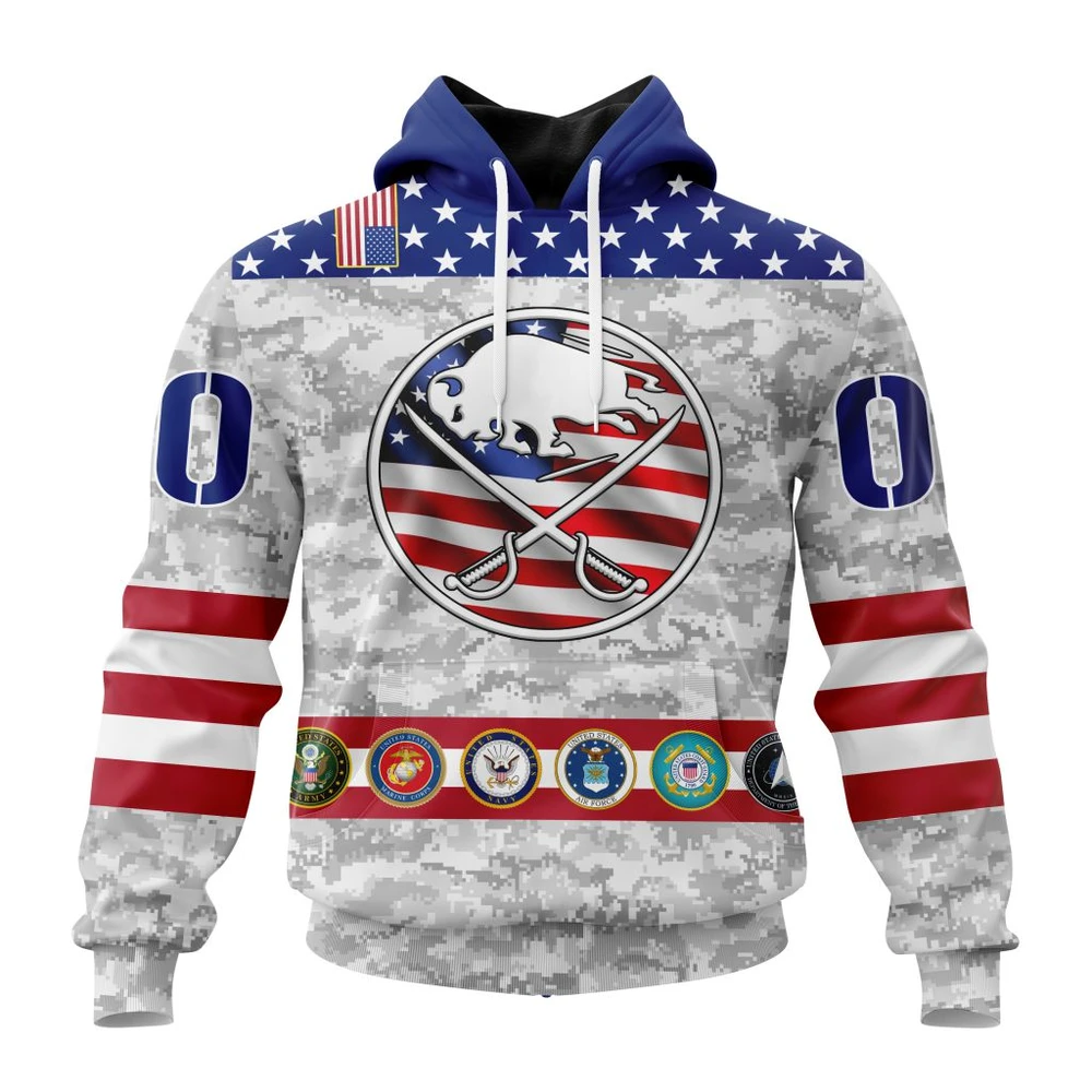 Buffalo Sabres Armed Forces Appreciation All Over Print Hoodie Style 81445