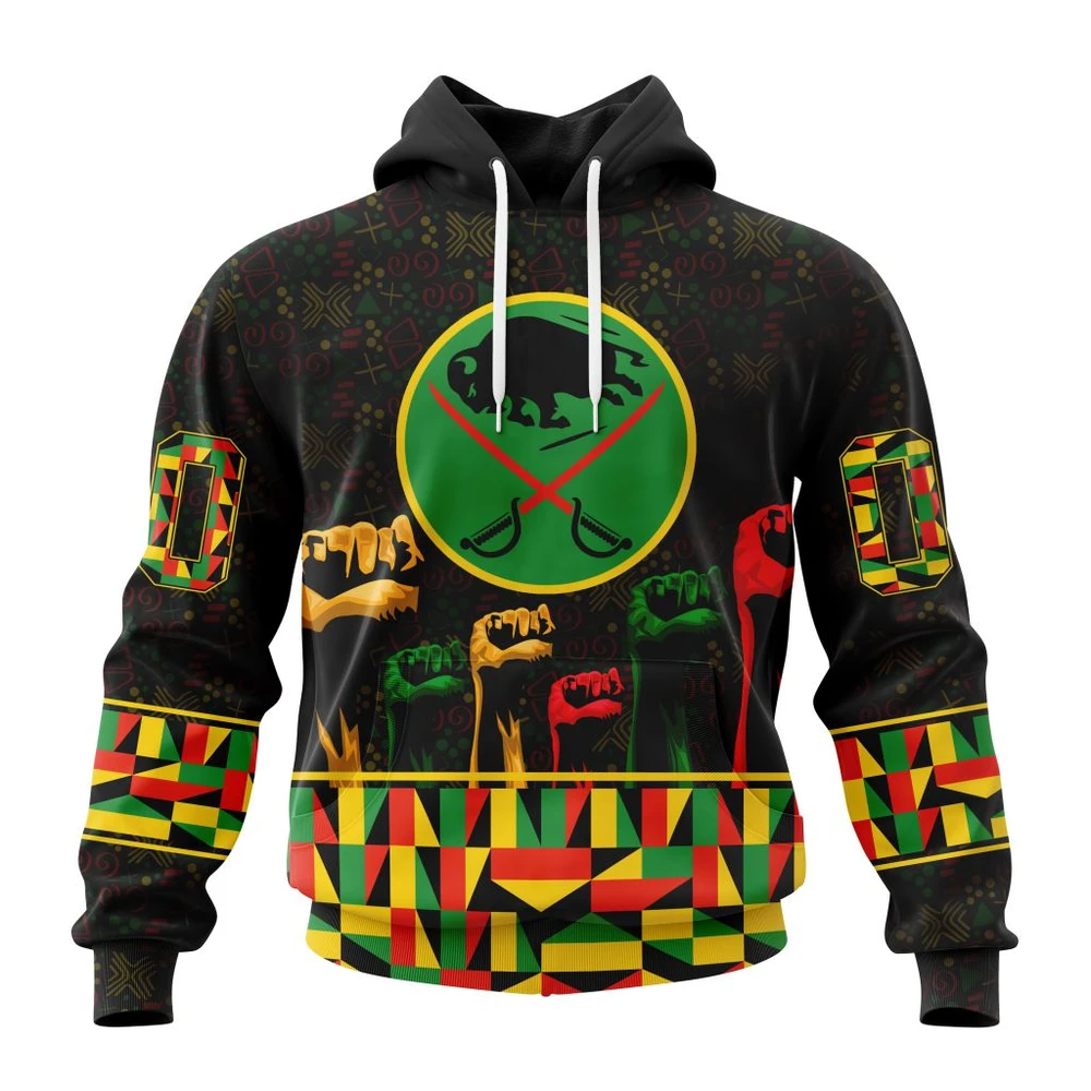 Buffalo Sabres Special Design Celebrate Black History Month All Over Print Hoodie Style 28782