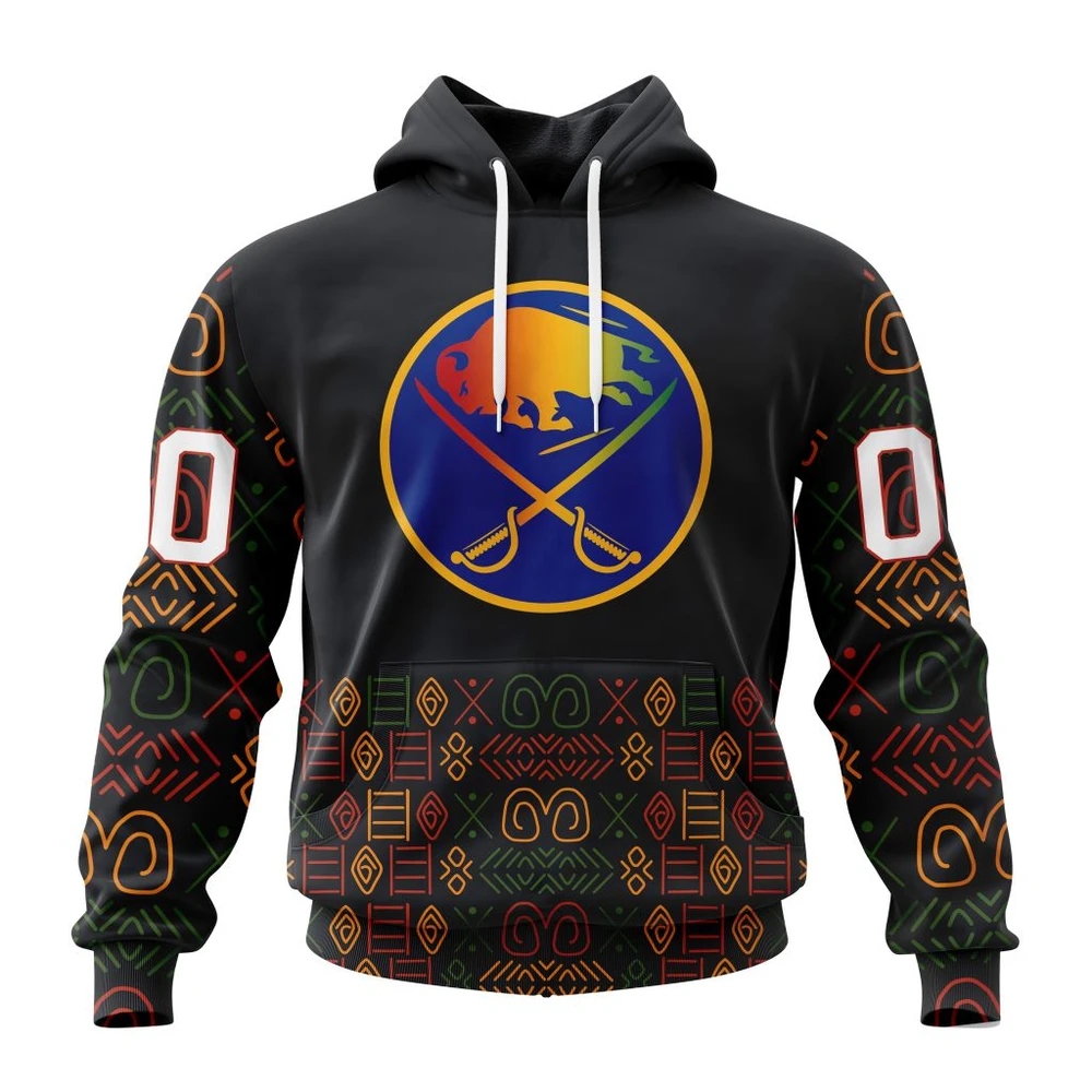 Buffalo Sabres Special Design For Black History Month All Over Print Hoodie Style 80171