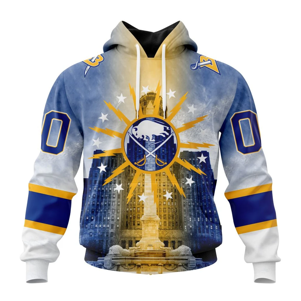 Buffalo Sabres Special Design With Buffalo City Hall All Over Print Hoodie Style 50407