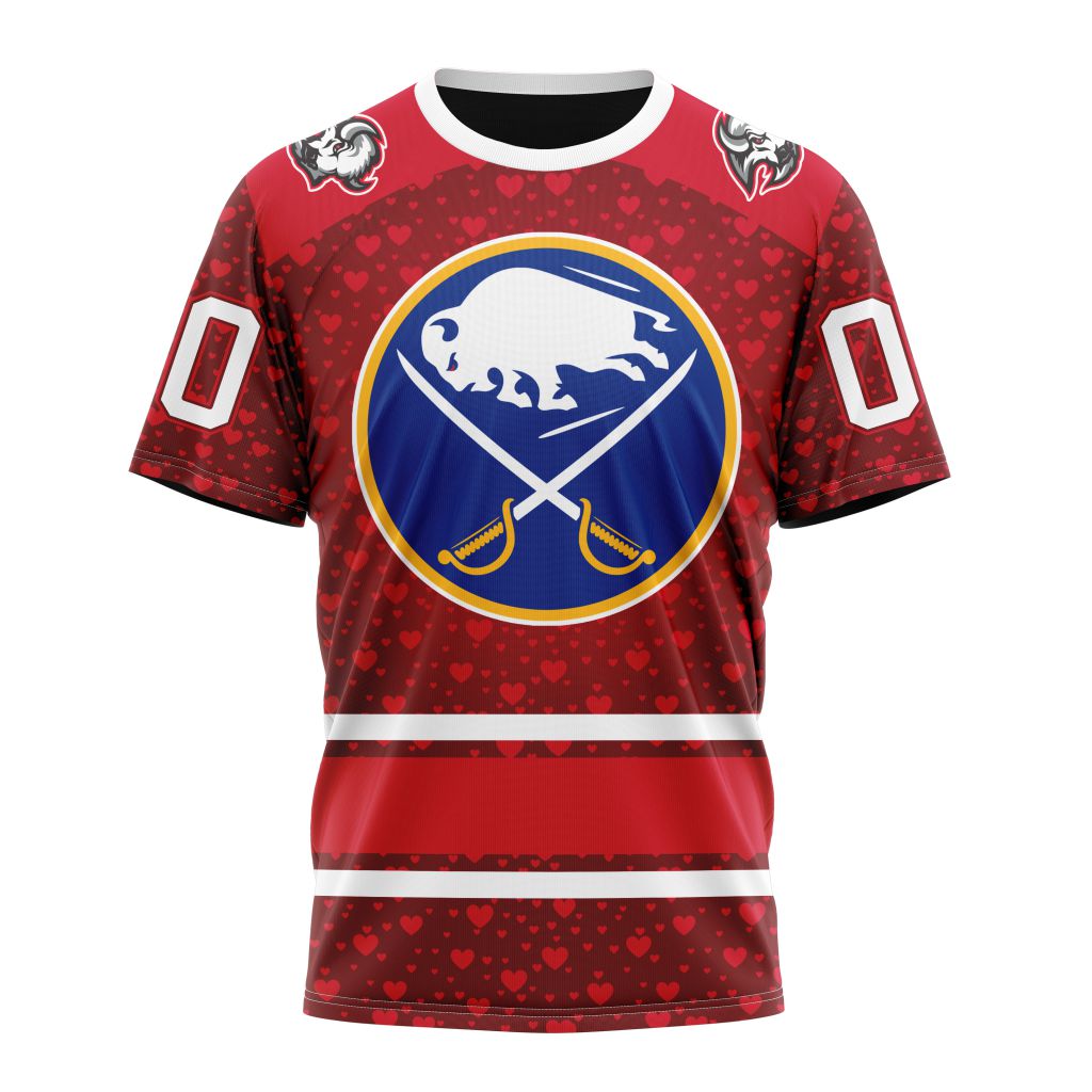 Buffalo Sabres Special Gift For Valentines Day 01 Personalized Name And Number T-Shirt Oregontrailrvpk Shirt