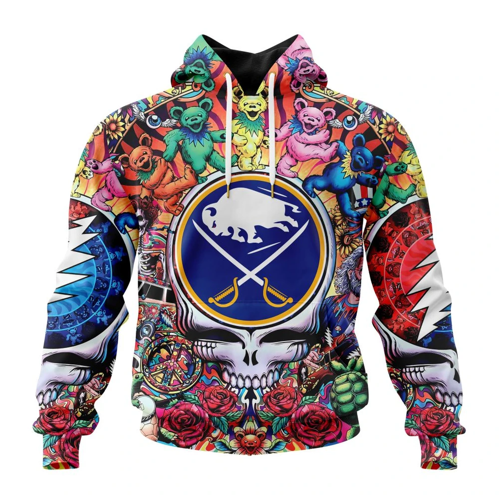 Buffalo Sabres Special Grateful Dead Design All Over Print Hoodie Style 33603