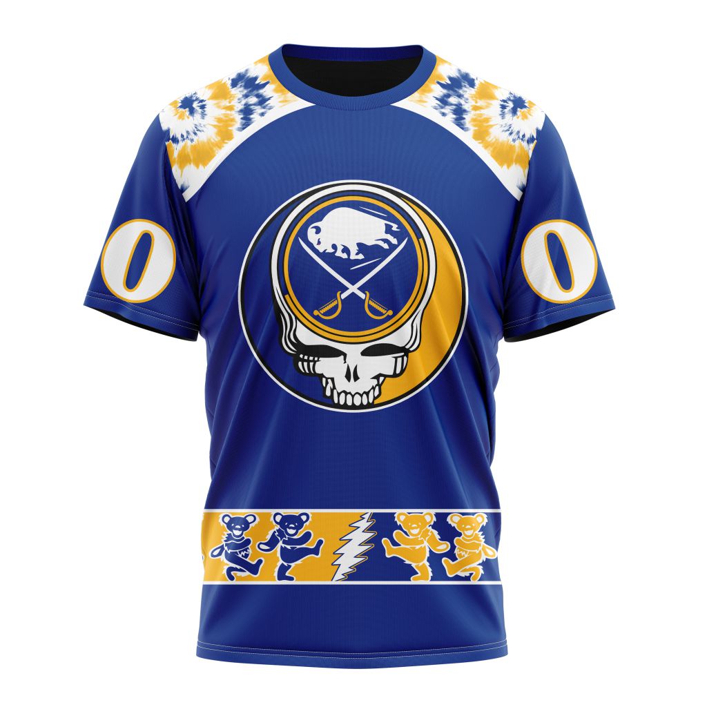 Buffalo Sabres Special Grateful Dead Design Personalized Name And Number T-Shirt Oregontrailrvpk Shirt