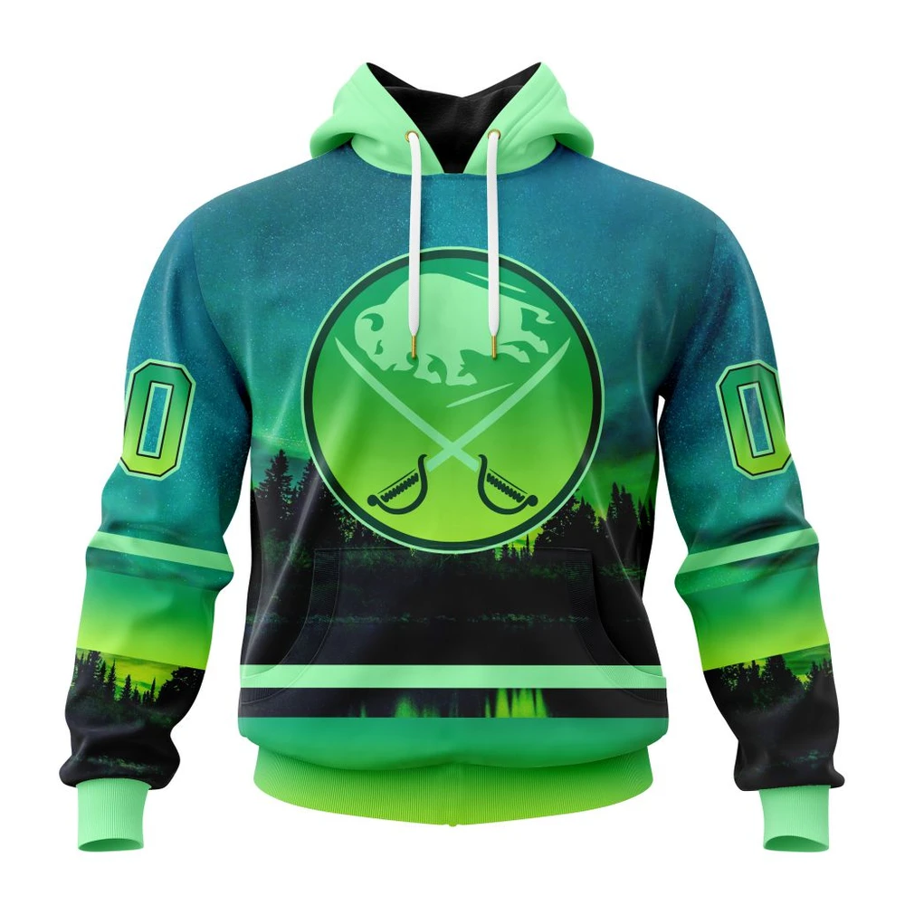 Buffalo Sabres Special Northern Lights Design All Over Print Hoodie Style 12759