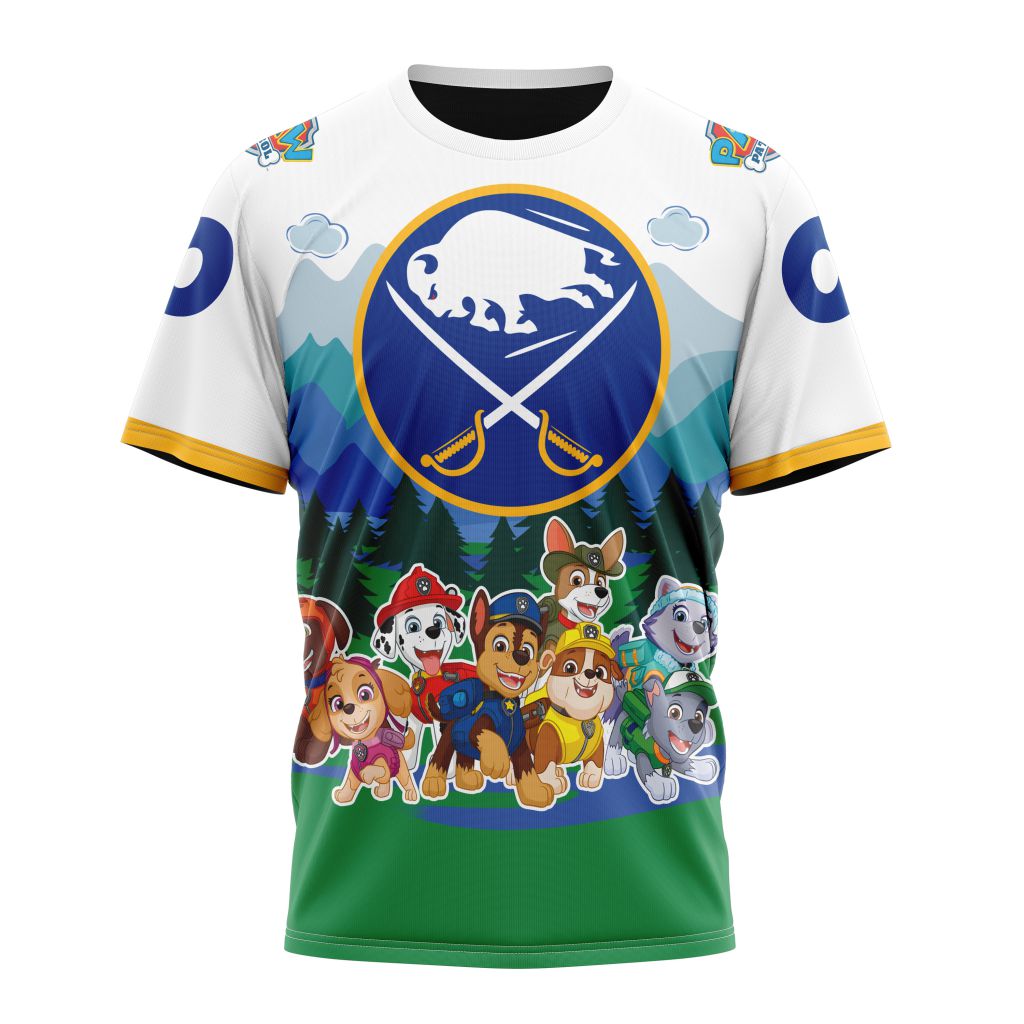 Buffalo Sabres Special Paw Patrol Design 01 Personalized Name And Number T-Shirt Oregontrailrvpk Shirt