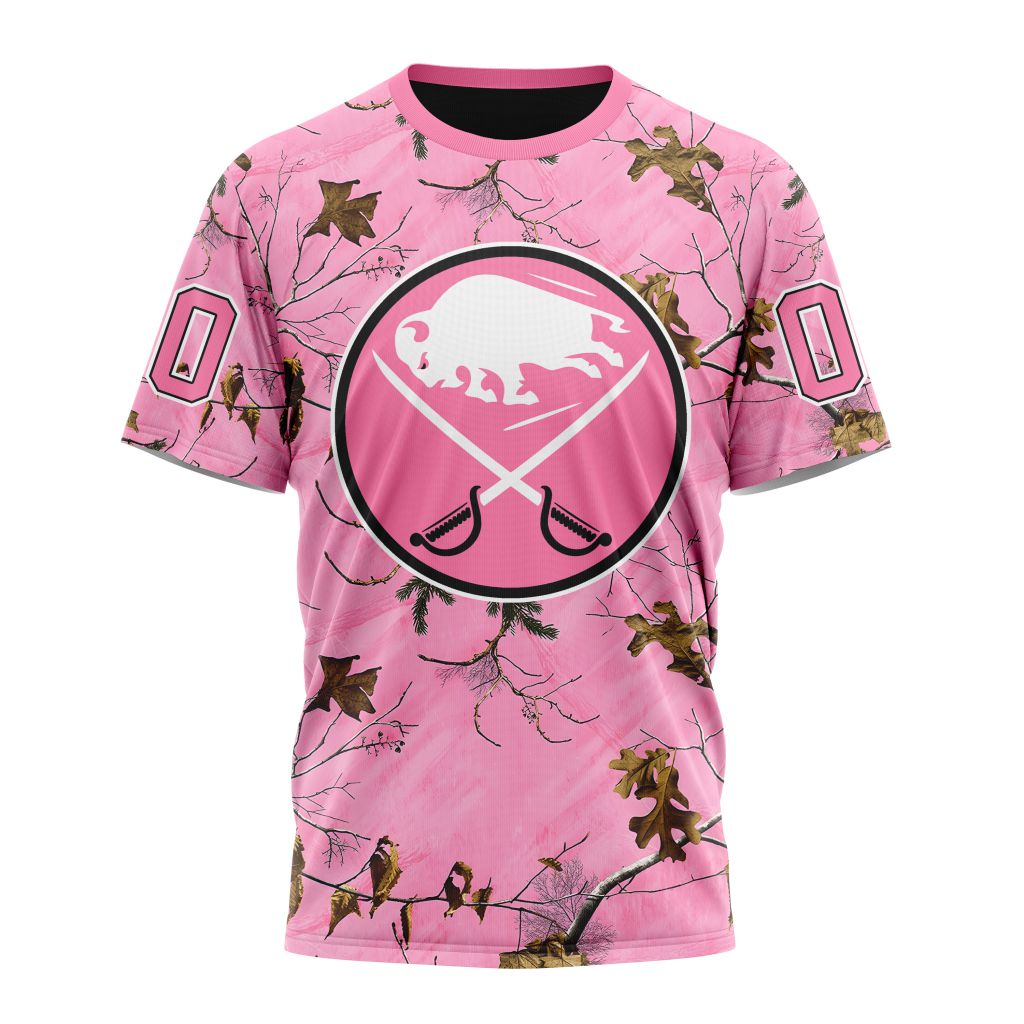 Buffalo Sabres Special Realtree Pink Camouflage Design 01 Personalized Name And Number T-Shirt Oregontrailrvpk Shirt