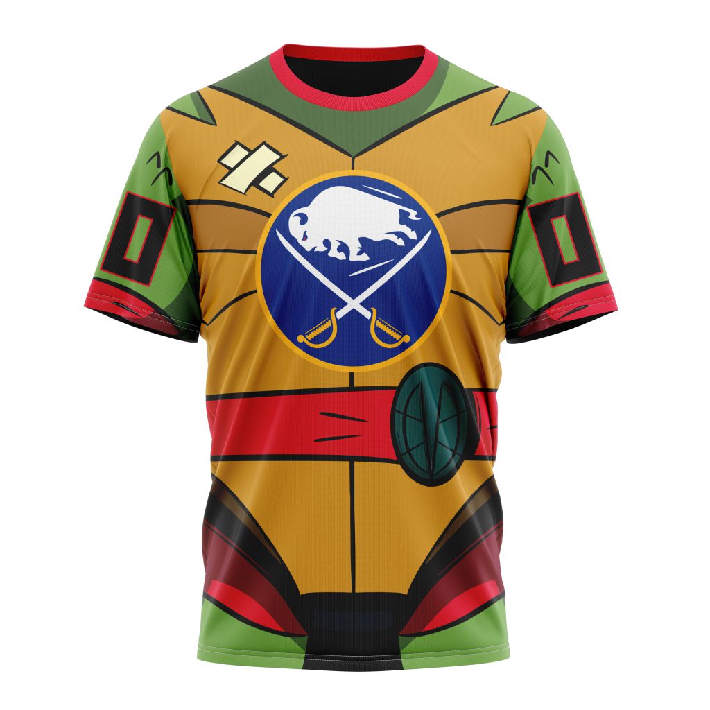 Buffalo Sabres Special Teenage Mutant Ninja Turtles Design Personalized Name And Number T-Shirt Oregontrailrvpk Shirt