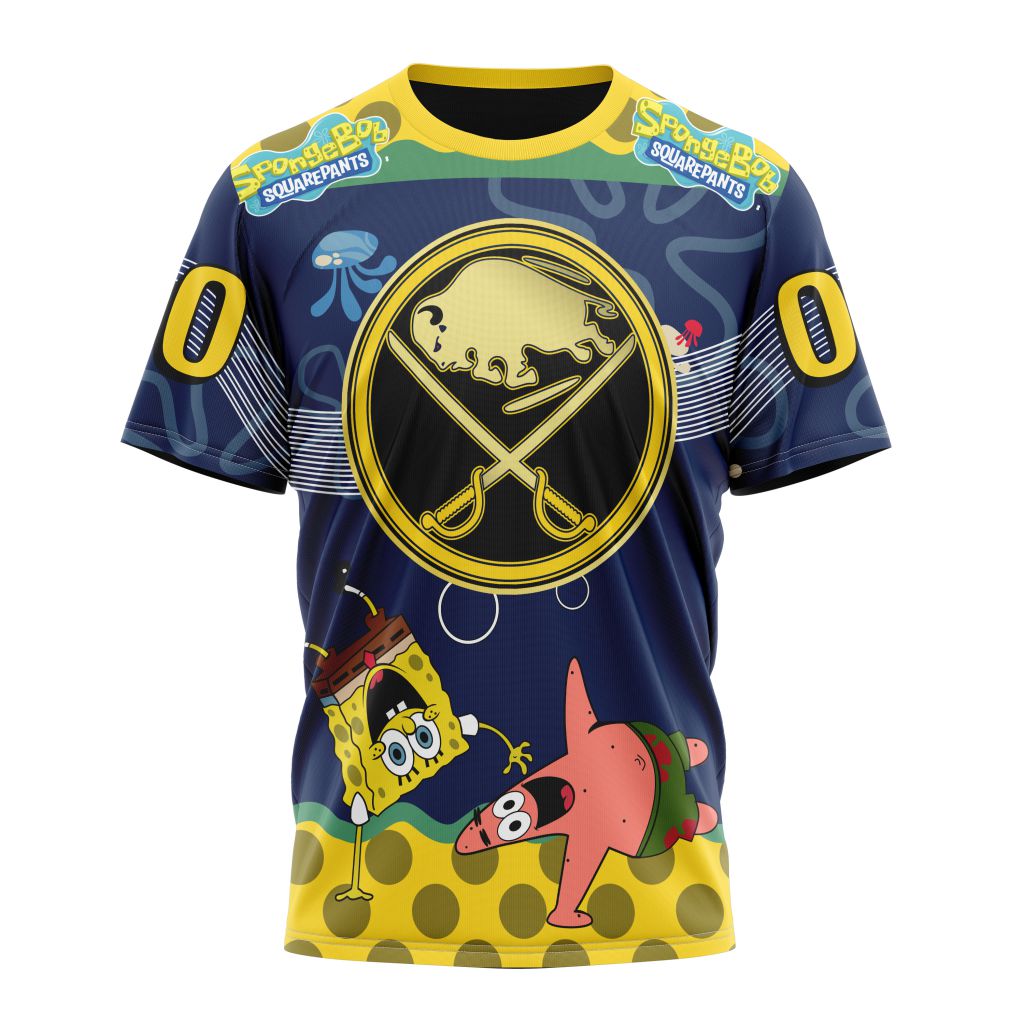 Buffalo Sabres Specialized Jersey With SpongeBob Personalized Name And Number T-Shirt Oregontrailrvpk Shirt