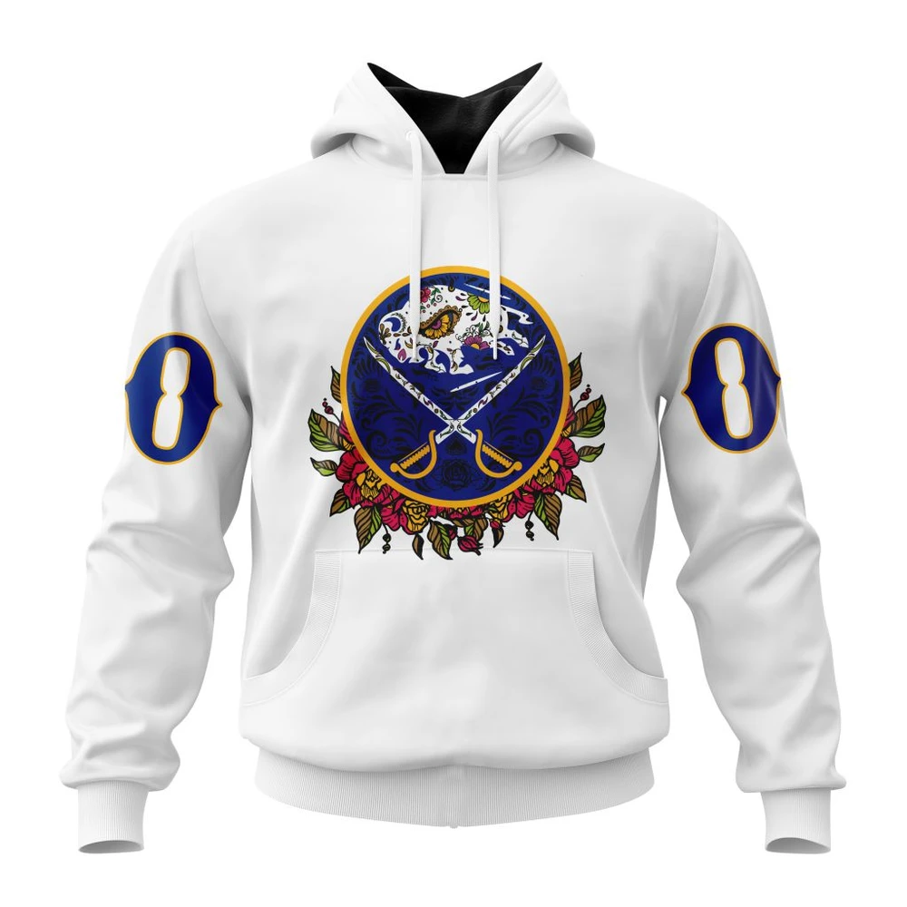 Buffalo Sabres Specialized Unisex Kits Dia De Muertos All Over Print Hoodie Style 48324