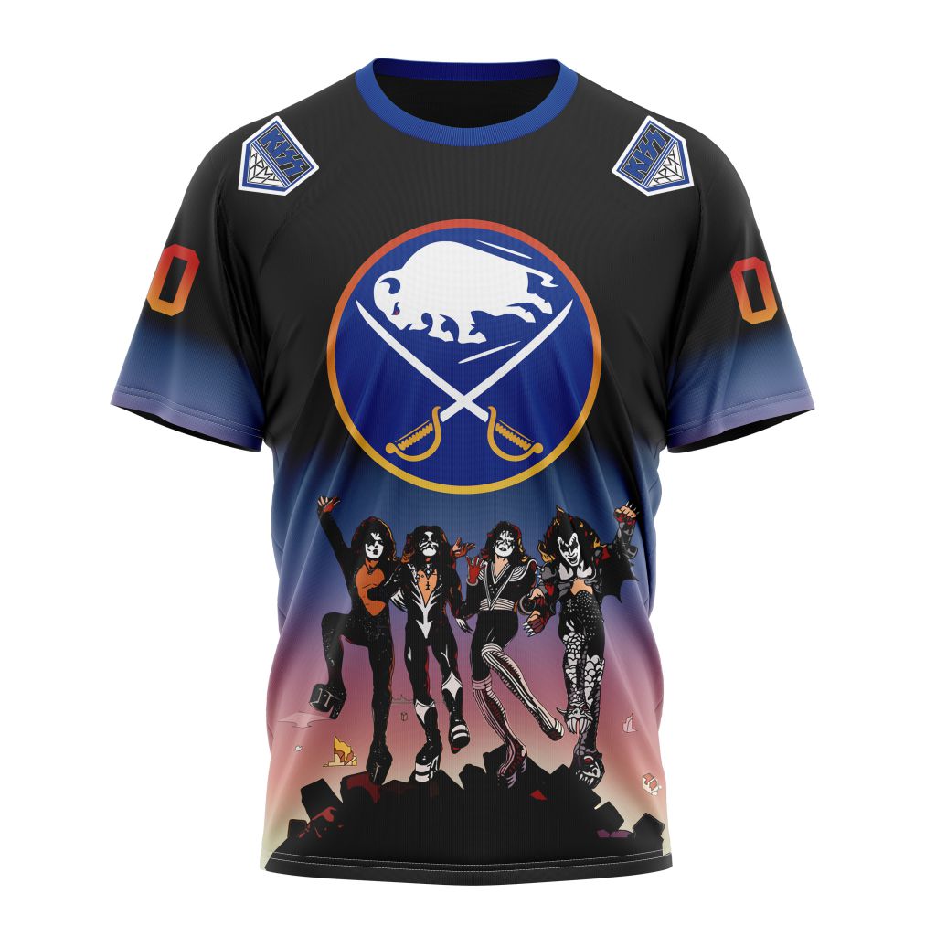 Buffalo Sabres X KISS Band Design Personalized Name And Number T-Shirt Oregontrailrvpk Shirt