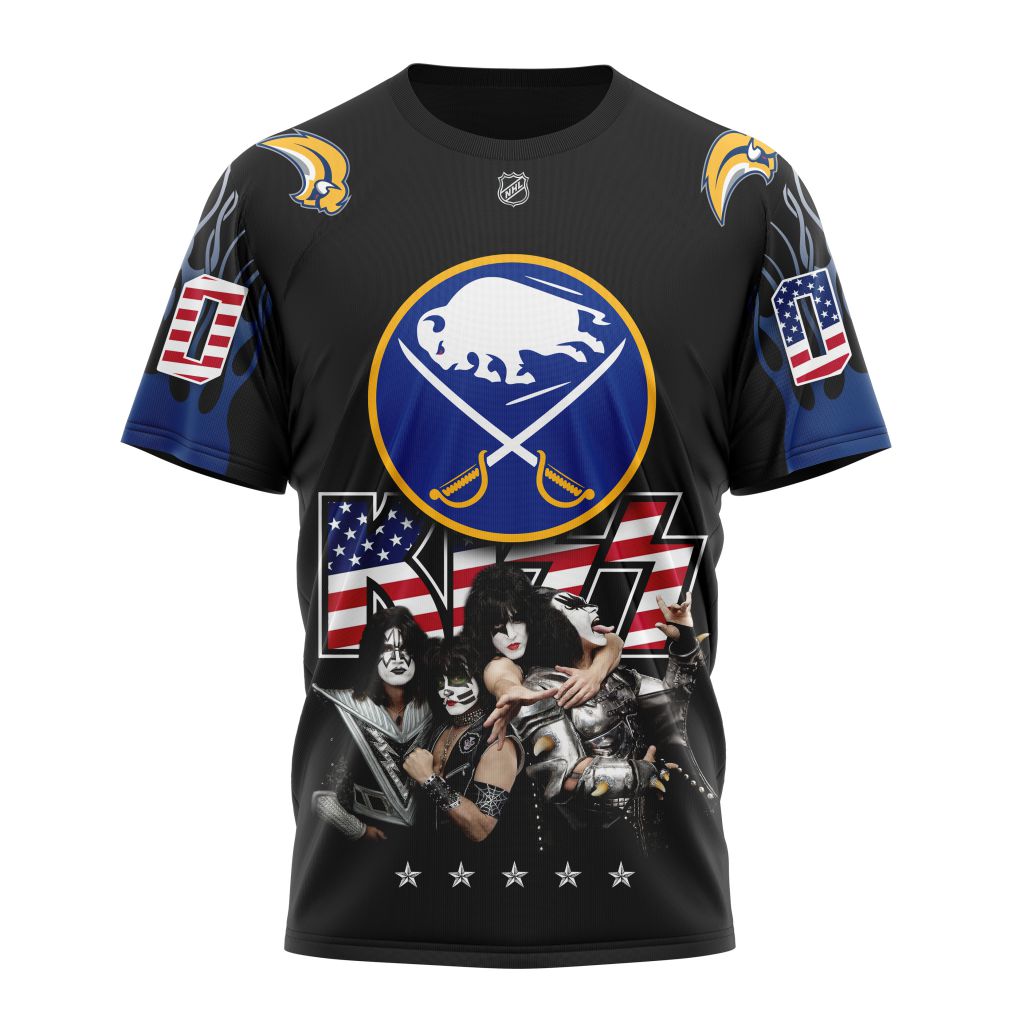 Buffalo Sabres X Kiss Specialized Design Personalized Name And Number T-Shirt Oregontrailrvpk Shirt