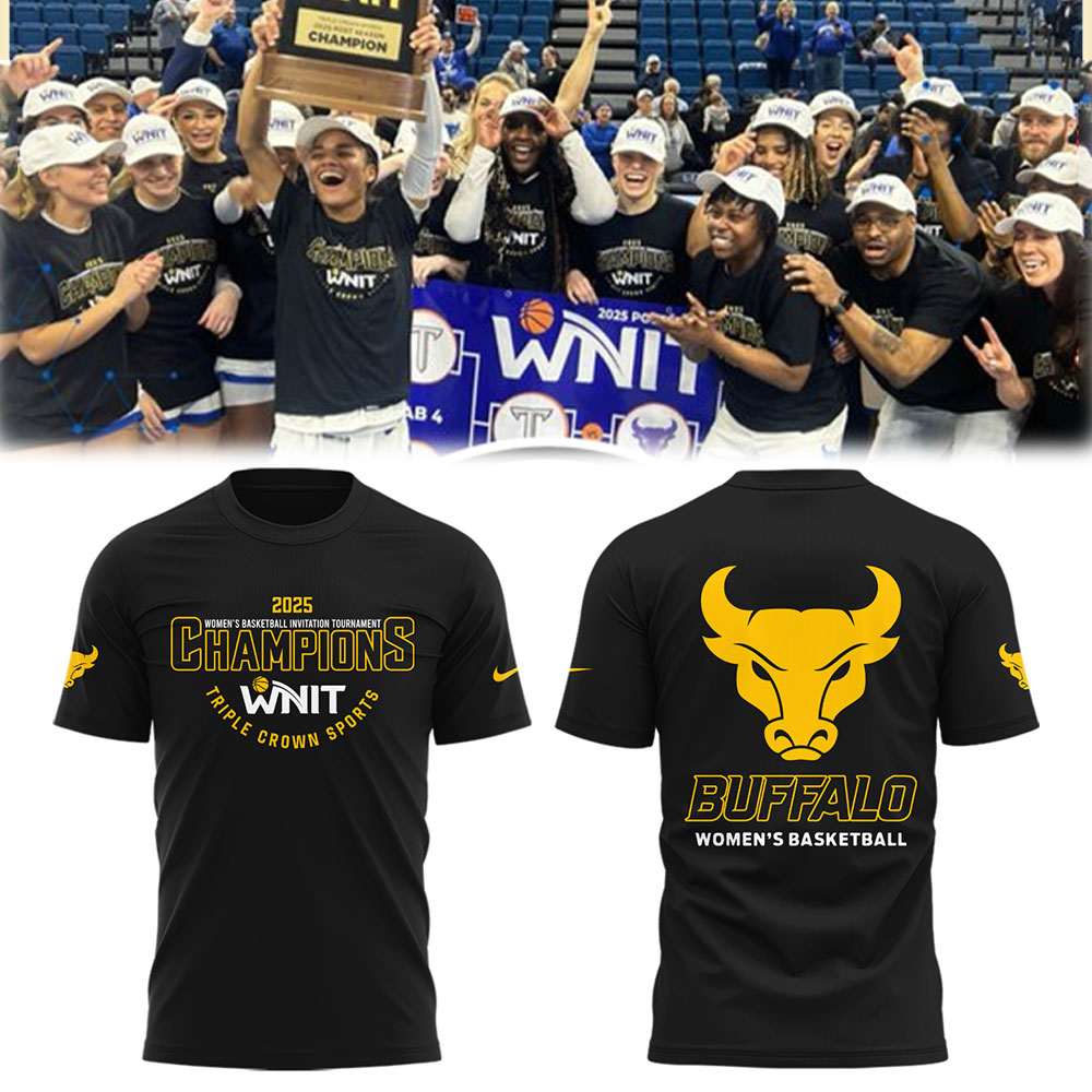 Buffalo Women's Basketball 2025 Wnit Champions T-Shirt Cool Gifts For Basketball Players Oregontrailrvpk Shirt