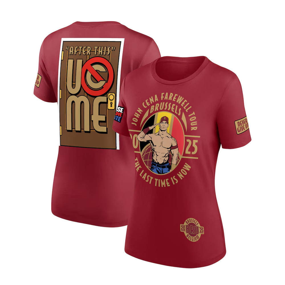 Burgundy John Cena Farewell Tour 2025 Brussels T-Shirt Mother To Be Gifts Oregontrailrvpk Shirt