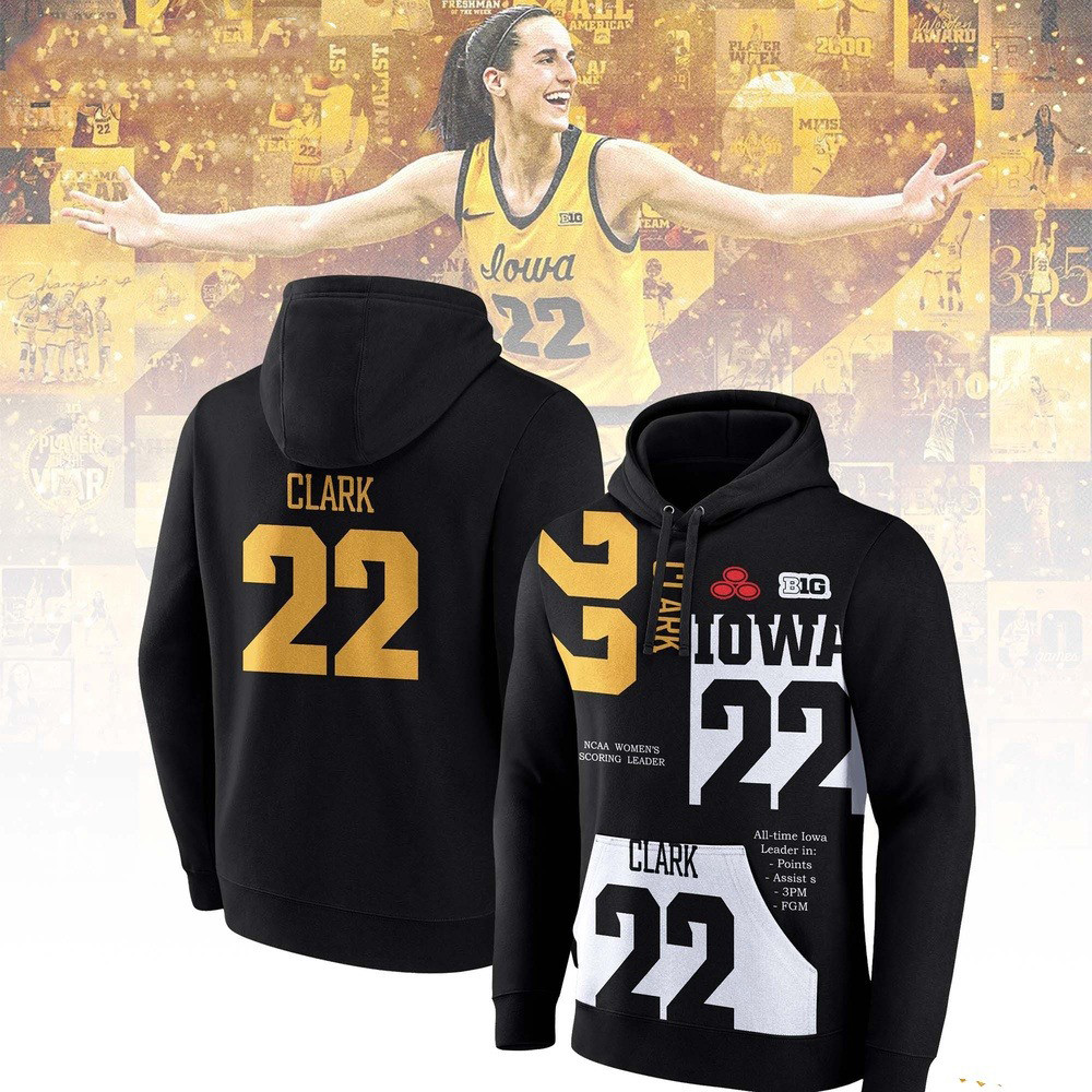 Caitlin Clark Iowa Hawkeyes NCAA All-Time Leading Scored Hoodie