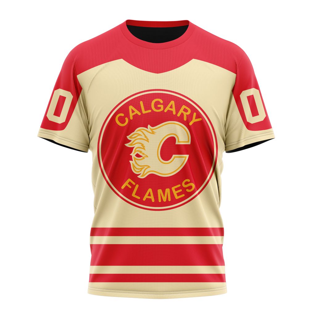 Calgary Flames 2023 Heritage Classic Personalized Name And Number T-Shirt Oregontrailrvpk Shirt