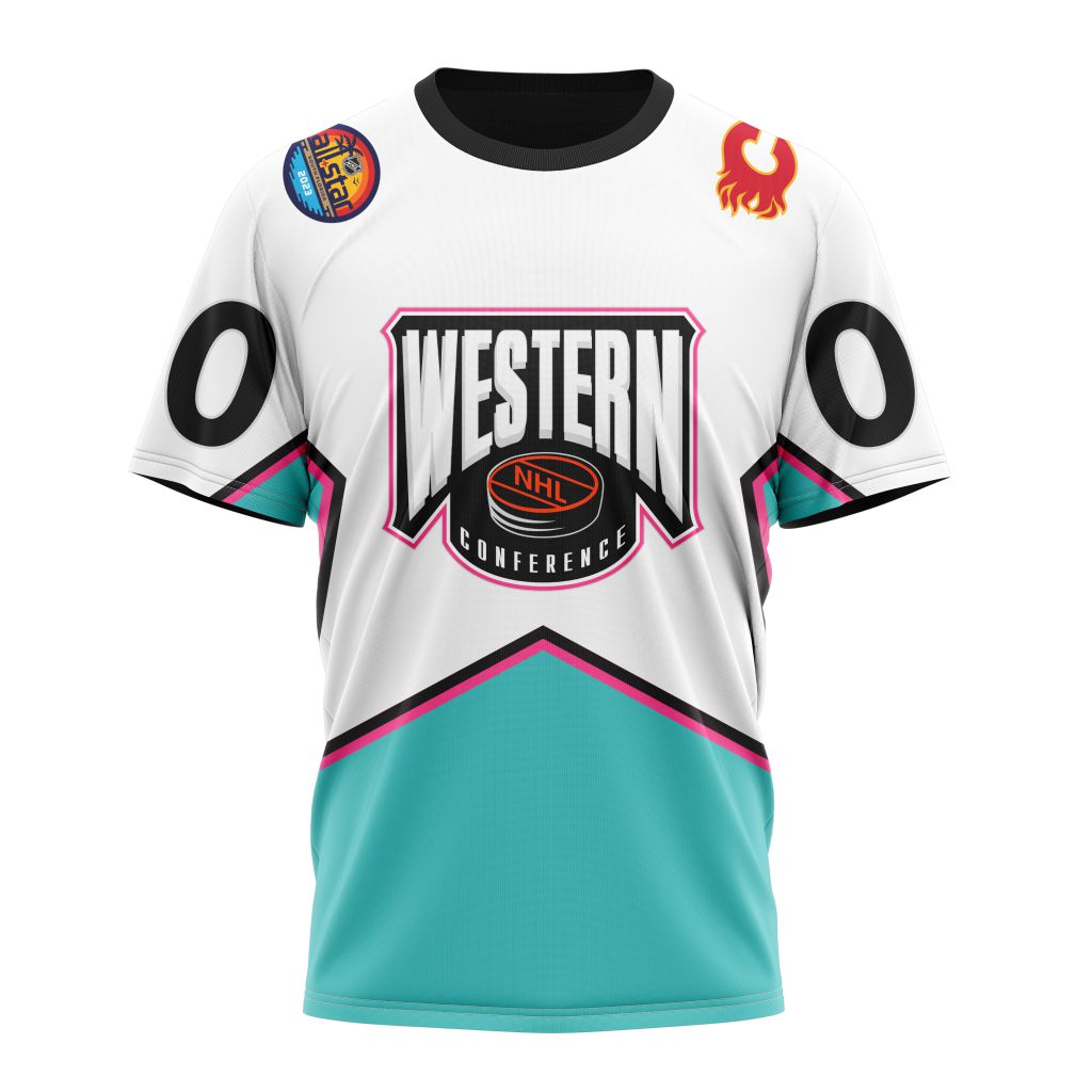 Calgary Flames All-Star Western Conference 2023 Personalized Name And Number T-Shirt Oregontrailrvpk Shirt
