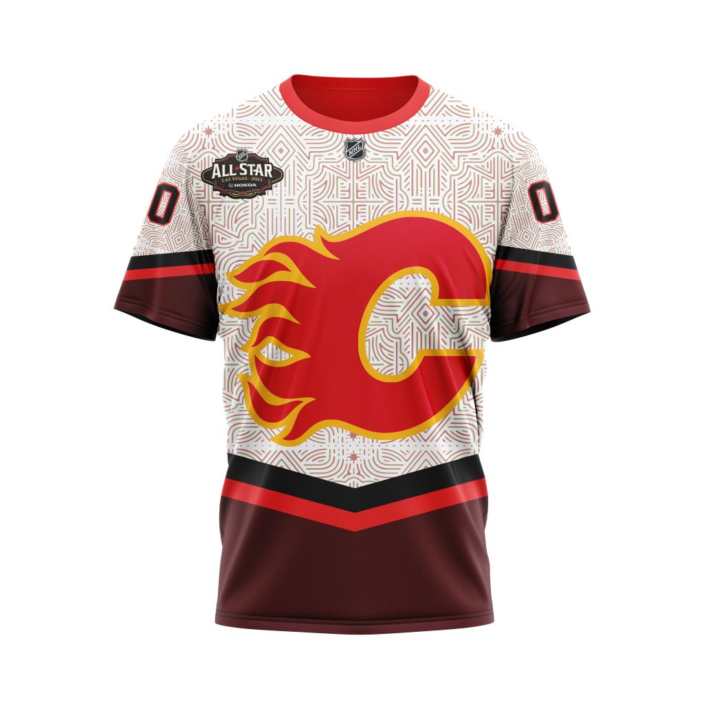 Calgary Flames All Star With Vegas Concepts Personalized Name And Number T-Shirt Oregontrailrvpk Shirt