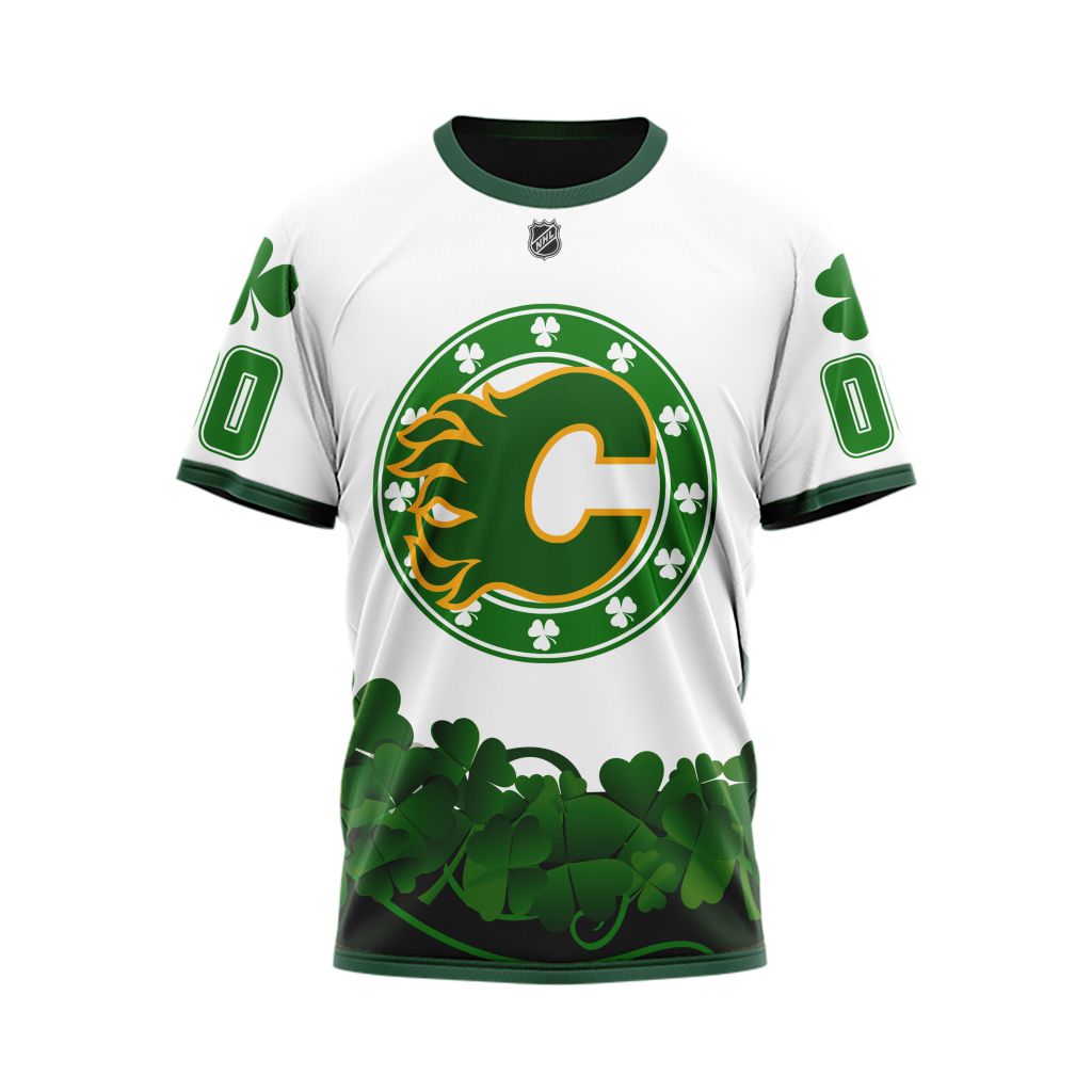 Calgary Flames Happy St.Patrick Days Jersey Personalized Name And Number T-Shirt Oregontrailrvpk Shirt