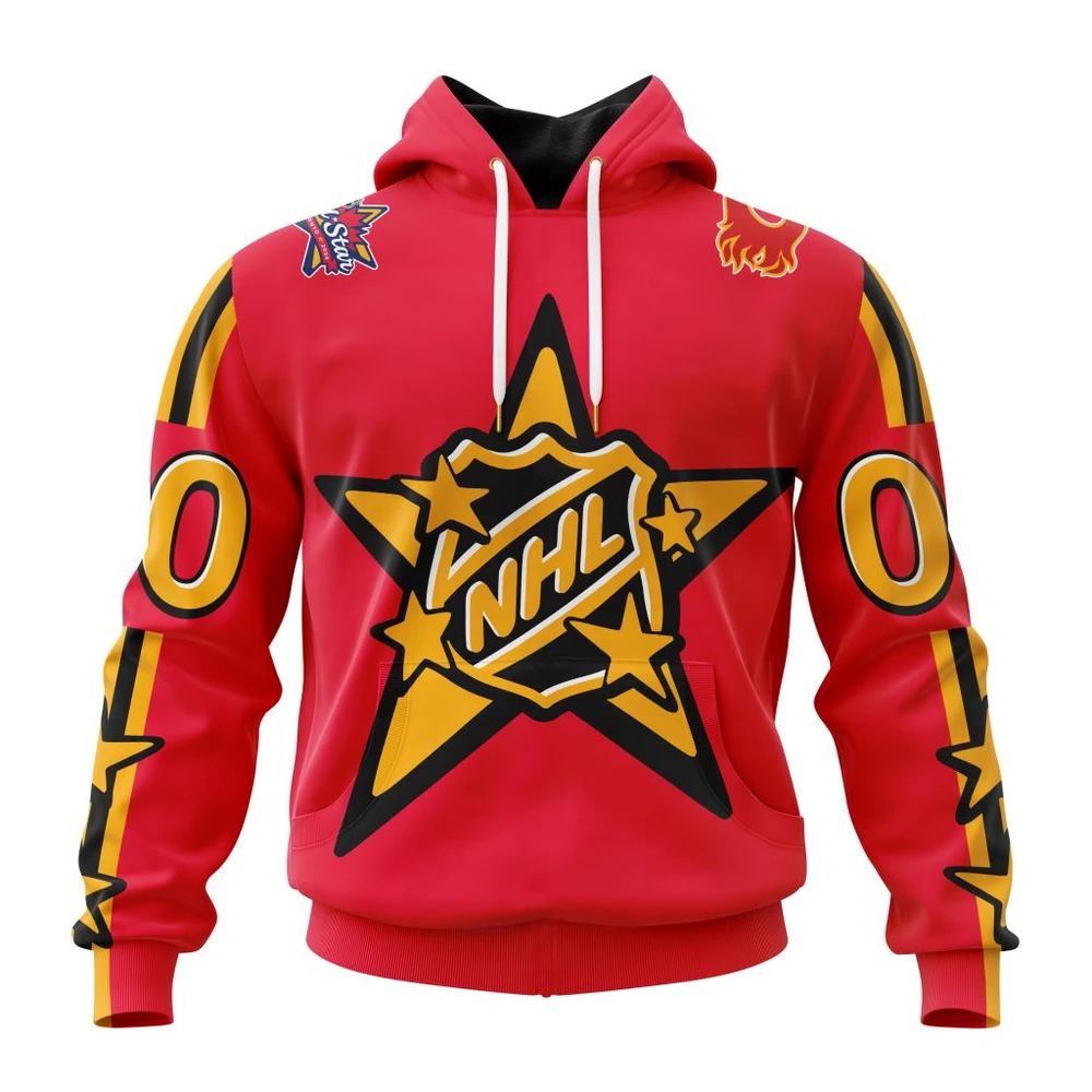 Calgary Flames Personalized NHL All-Star Game All Over Print Hoodie Style 32793