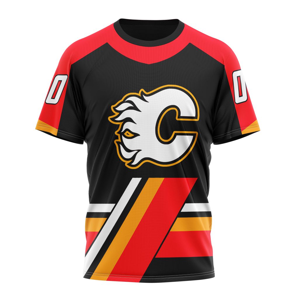 Calgary Flames Reverse Retro Kits 2022 Personalized Name And Number T-Shirt Oregontrailrvpk Shirt
