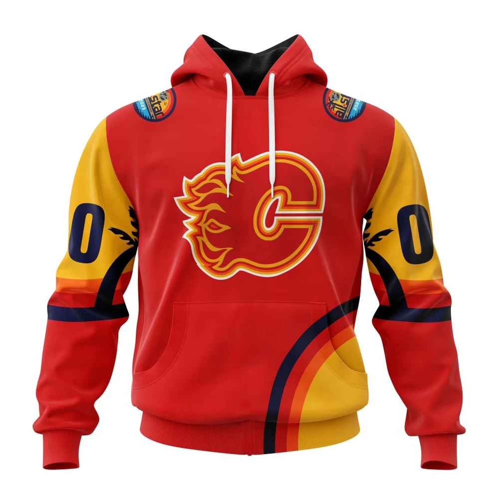 Calgary Flames Special All-Star Game Design With Florida Sunset All Over Print Hoodie Style 48853