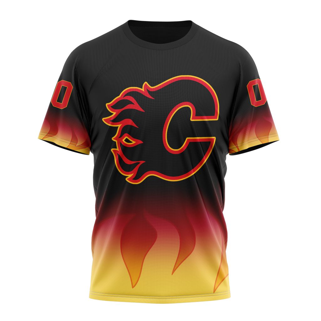Calgary Flames Special Bold Design 02 Personalized Name And Number T-Shirt Oregontrailrvpk Shirt