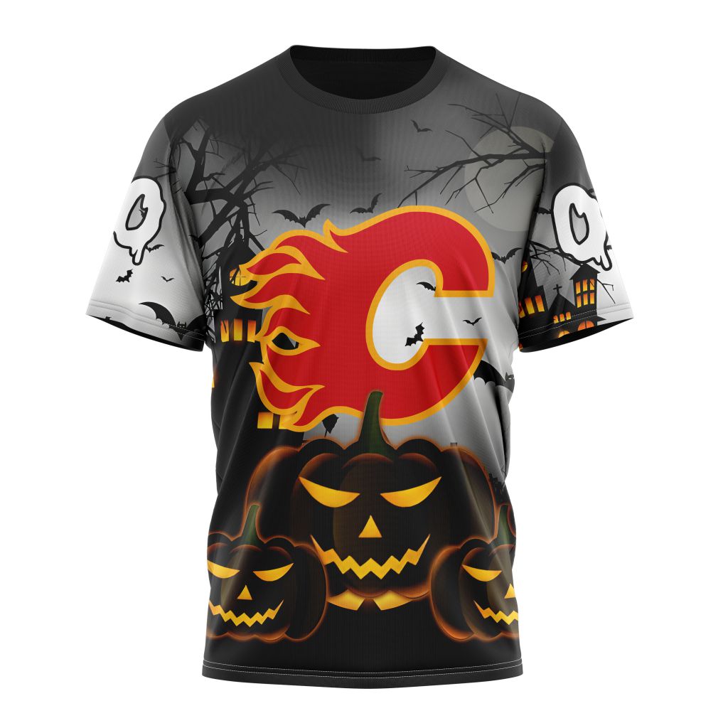 Calgary Flames Special Design For Halloween Personalized Name And Number T-Shirt Oregontrailrvpk Shirt