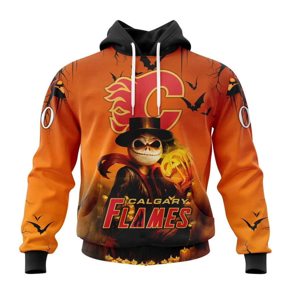 Calgary Flames Special Halloween Concepts All Over Print Hoodie Style 53636