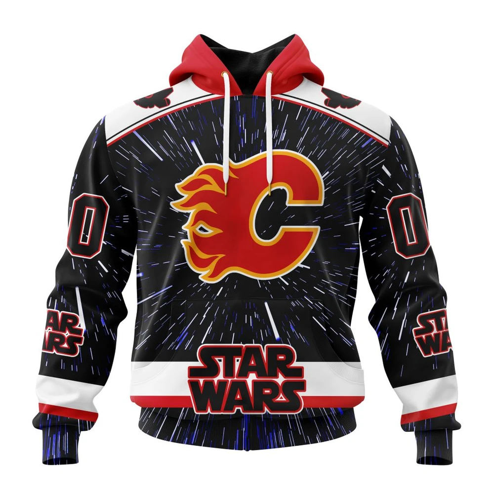 Calgary Flames Special Star Wars Design All Over Print Hoodie Style 97308