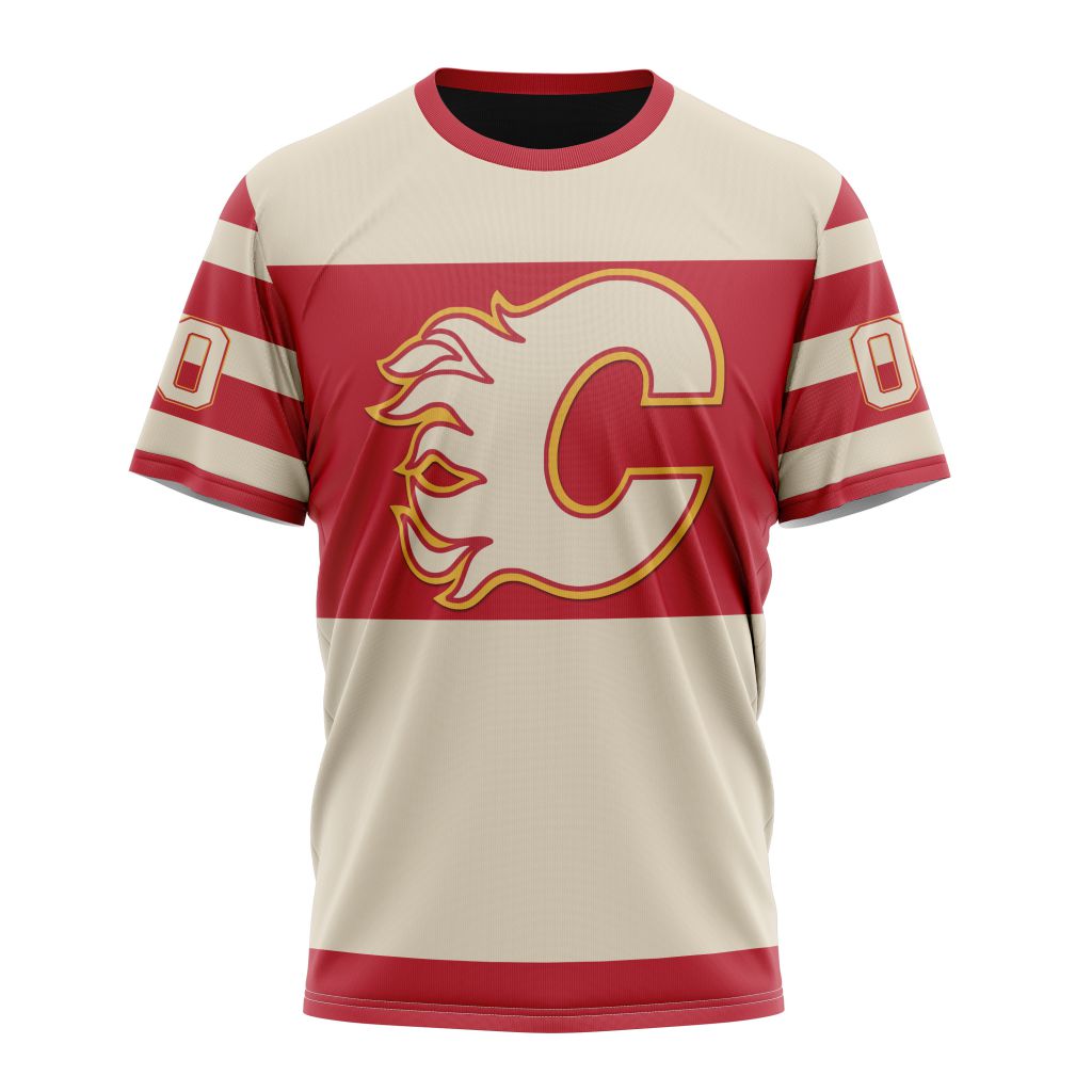 Calgary Flames Special Throwback Design 01 Personalized Name And Number T-Shirt Oregontrailrvpk Shirt