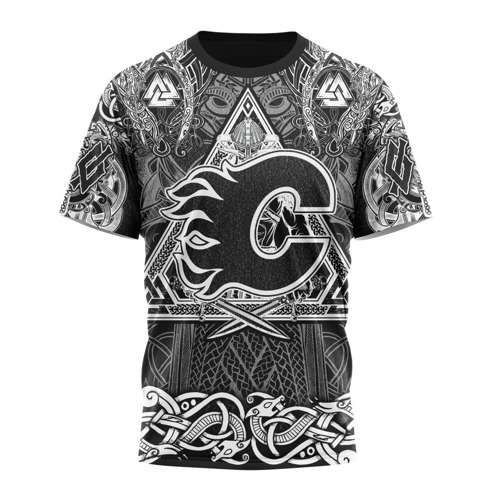Calgary Flames Special Viking Design 01 Personalized Name And Number T-Shirt Oregontrailrvpk Shirt
