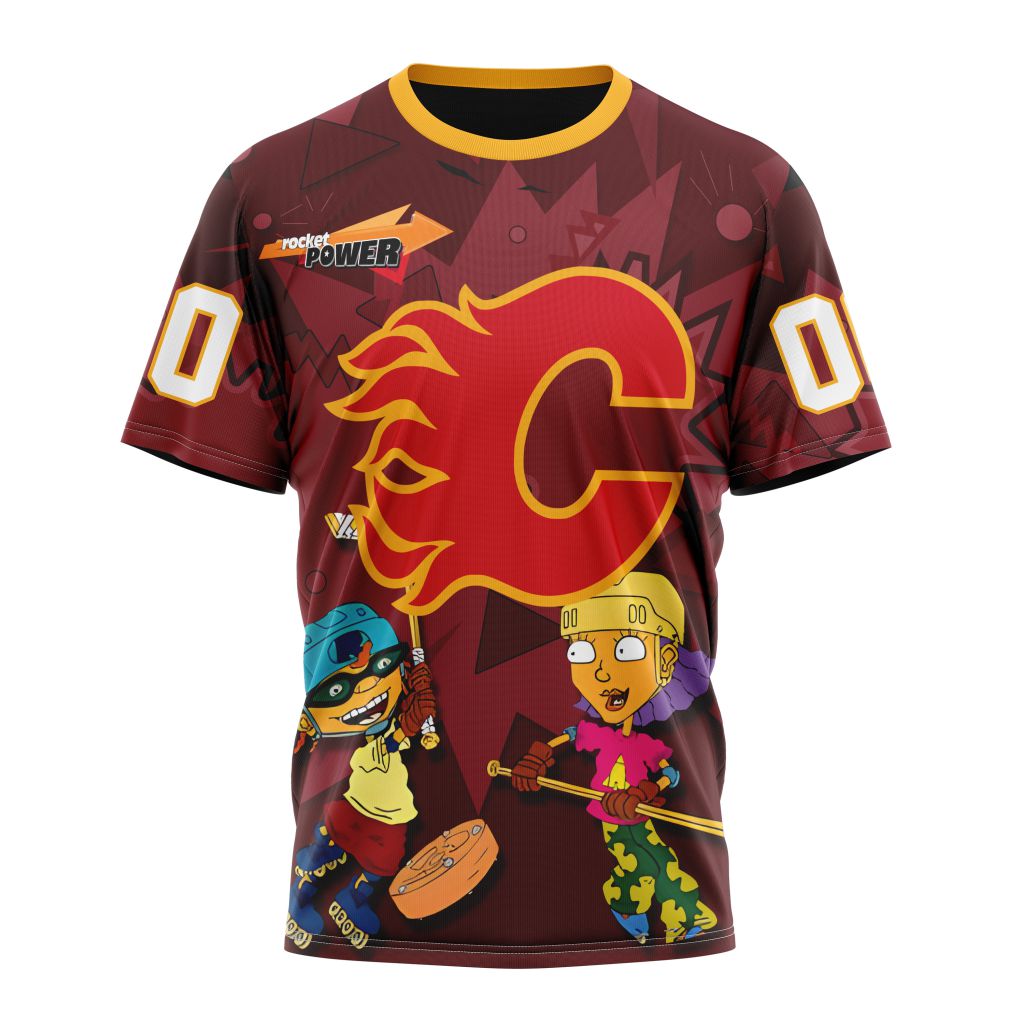 Calgary Flames Specialized For Rocket Power Personalized Name And Number T-Shirt Oregontrailrvpk Shirt