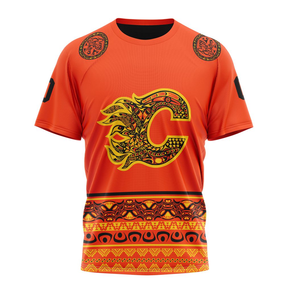Calgary Flames Specialized National Day For Truth And Reconciliation Personalized Name And Number T-Shirt Oregontrailrvpk Shirt